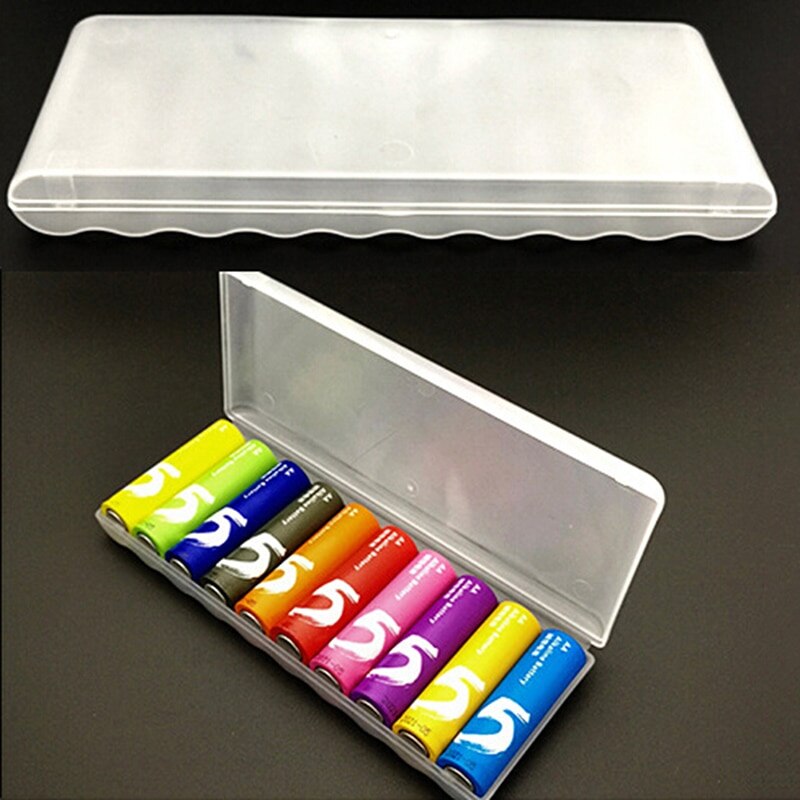 1Pcs Draagbare Voor 10 Stuks Aa-batterijen Batterij Case Cover Houder Opbergdoos Praktisch Gebruik