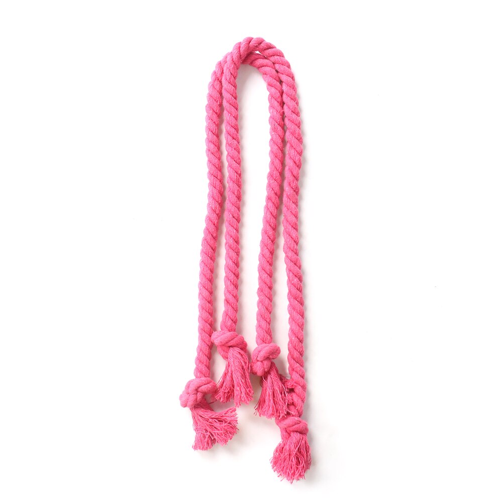 Curtain Buckles Tie Rope Handmade Weaving Cotton Linen Clips Tiebacks Holder Solid Color Curtain Holder Rope Home Decor: Rose Red