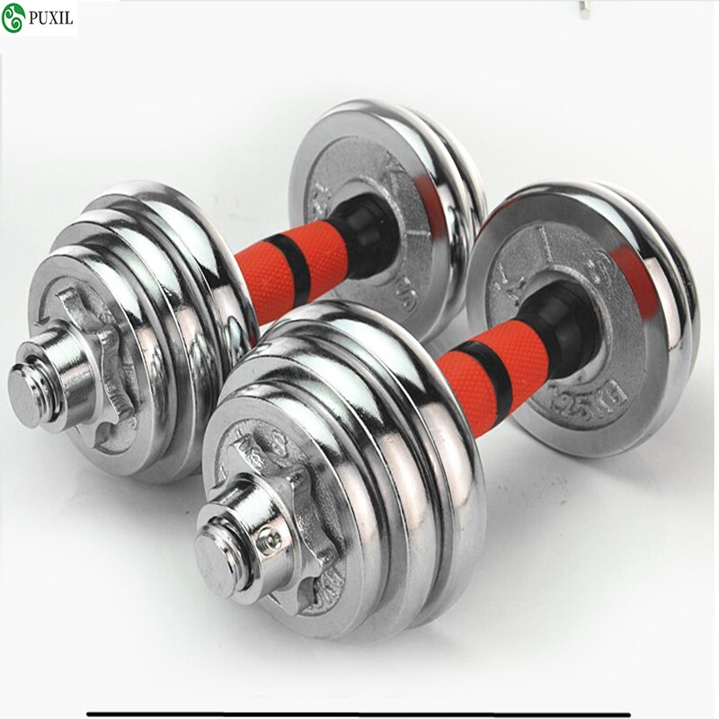 15KG adjustable weight dumbbells fitness dumbbell electroplating weight bars gym dumbbells barbell set for men Body Building