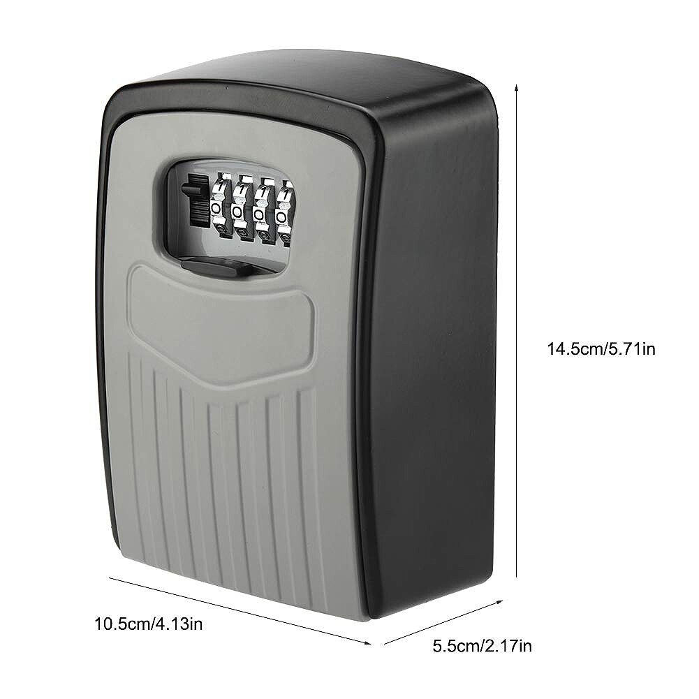 MOOL Key Box 4-Digit Adjustable Combination Password Key Box Premium Security Lock Organizer Wall-Mounted Key Storage Lock Box