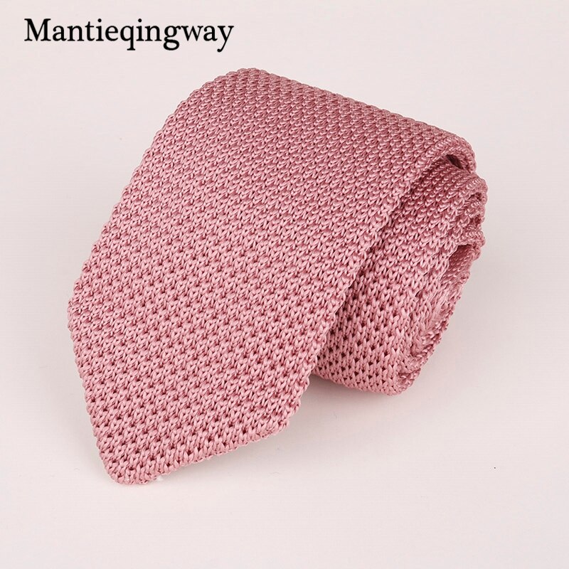 6 Cm Knit Gebreide Ties Voor Mens Pak Stropdas Effen Kleur Skinny Mannen Geweven Gravatas Slim Sjaaldassen Hals tie