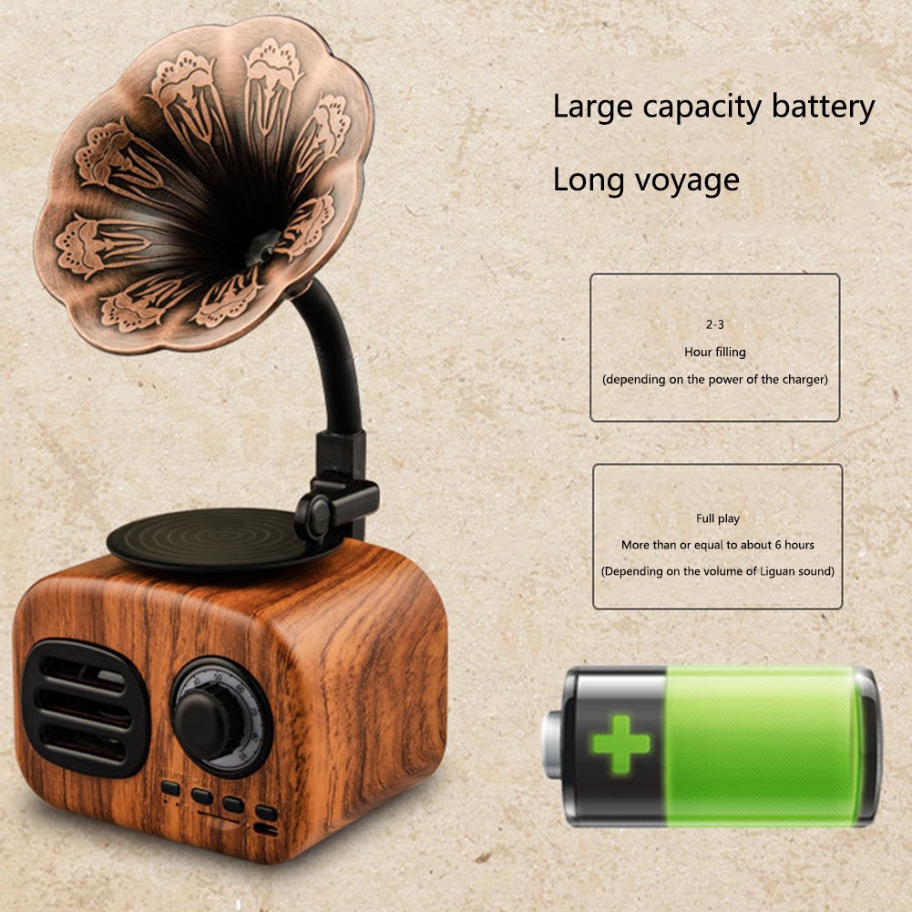 Retro Mini Radio Portable USB Bluetooth Speaker Support Card Vintage AM FM Receiver Pocket Shortwave Home Stereo #2