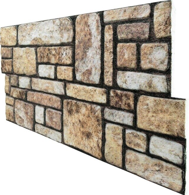 Multi Color Stone Pattern 3D Dimensional Styrofoam Wall Panel 405658803