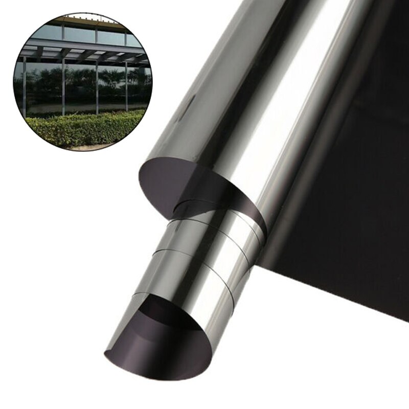 1pc 40cm*2m thermische isolatiefolie zwarte huisdier eenrichtingsspiegelende raambeschermfolie anti-uv reflecterende glastint
