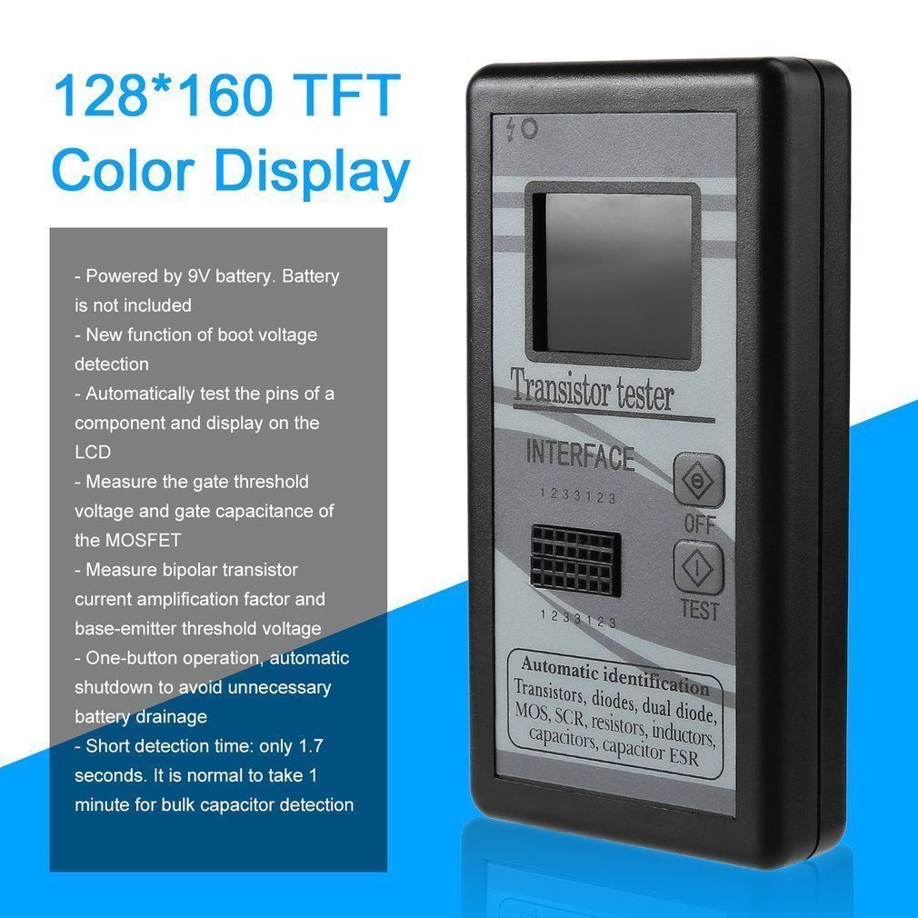 THGS Kleur TFT LCD Transistor Tester Diode Triode Capaciteit Meter LCR ESR