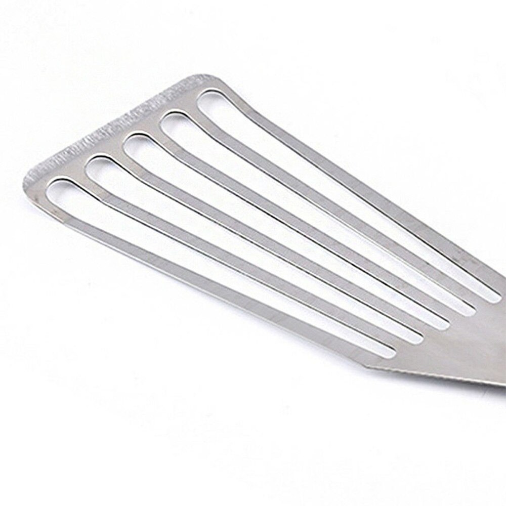 Stainless Steel Slotted Turner & Fish Spatula With Wooden Handle -Kitchen Tools