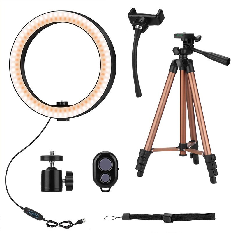 10 Inch Ring Light with Stand - Rovtop LED Camera Selfie Light Ring for phone Tripod and Phone Holder for Video Photography