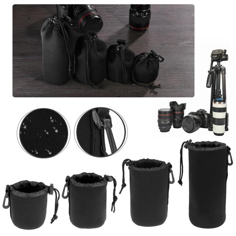 ALLOET Impermeabile Morbido neoprene Obiettivo di Macchina Fotografica Del Sacchetto Del Sacchetto con Coulisse Caso Della Protezione Accessori Della Macchina Fotografica di Ricambio
