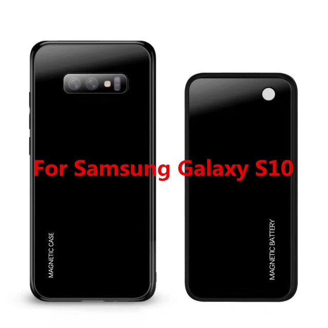 Hstnbveo batteriopladeretuier til samsung galaxy  s10 plus  s10e powerbank etui trådløs opladning magnetisk batteritaske til  s10