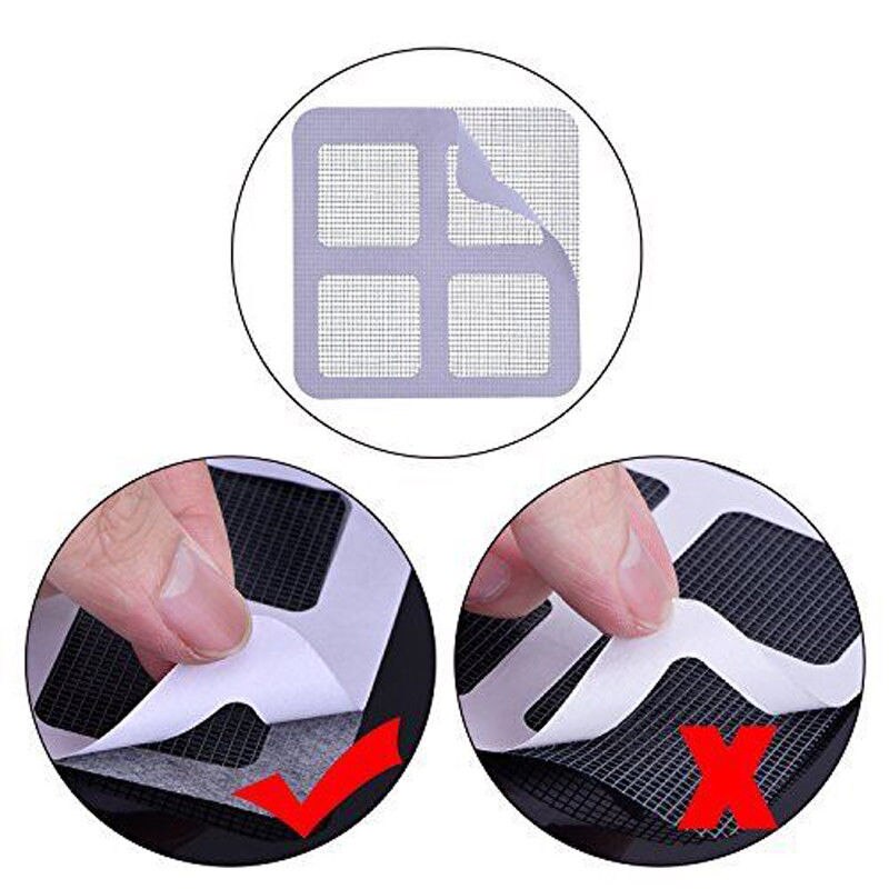 útil de Anti-insectos y bichos red antimosquitos para puertas y ventanas de malla de reparación de pantalla parche Kit 6 uds