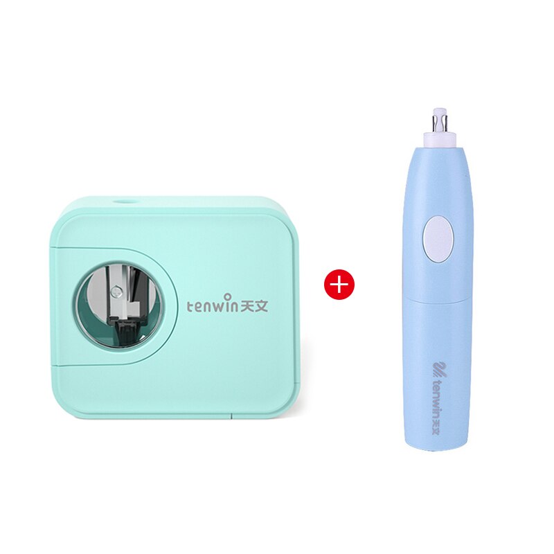 Tenwin Electric Pencil Sharpener Auomatic Sharpener Camera Modeling Multi-function Pencil Sharpener Stationery School Supplies: green with 8306