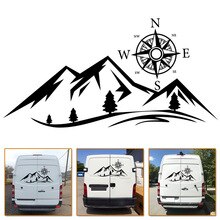1 Set Auto Stickers Camper, Vrachtwagen Kompas Grafische Decal Mountain Boom Verwijderbare Suv