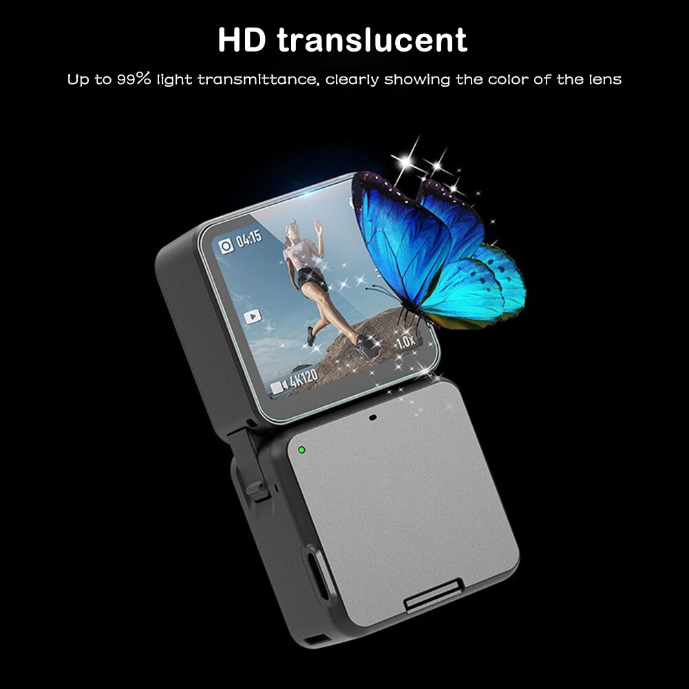 Kratzfester schutz, schutzfolien-zubehör, displayschutzfolien-set aus gehärtetem glas für dji osmo action 2