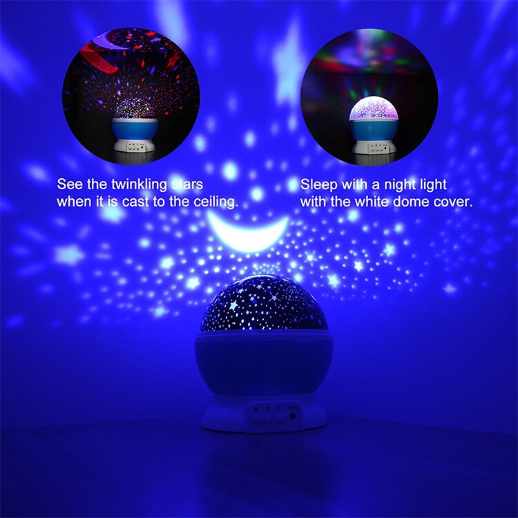 LED Night Light Projector Star Moon Romantic Sky Christmas Tree Night Light For Children Bedroom Decor Novelty Luminous Toys