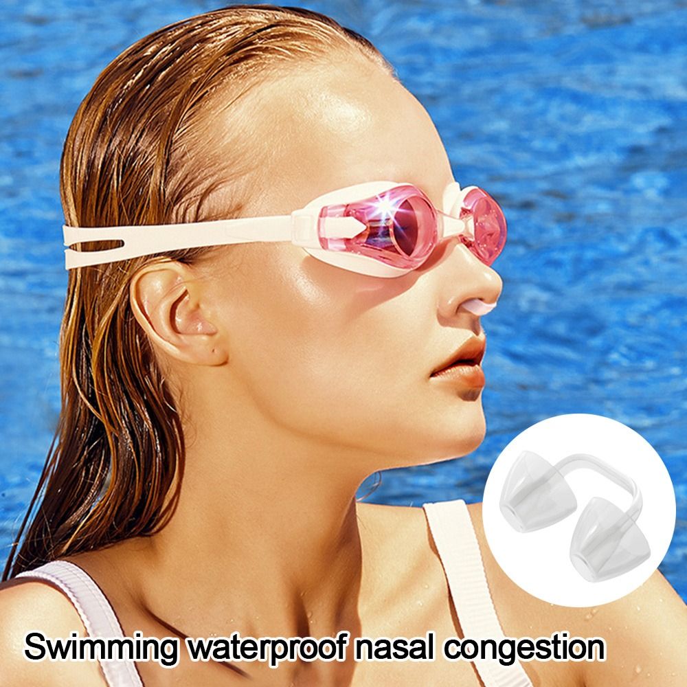 Soft Silicone Swimming Nose Clip Safety Gear Reusable Waterproof Nose Plug Prevent Choking Multicolor Swim Nose Protector