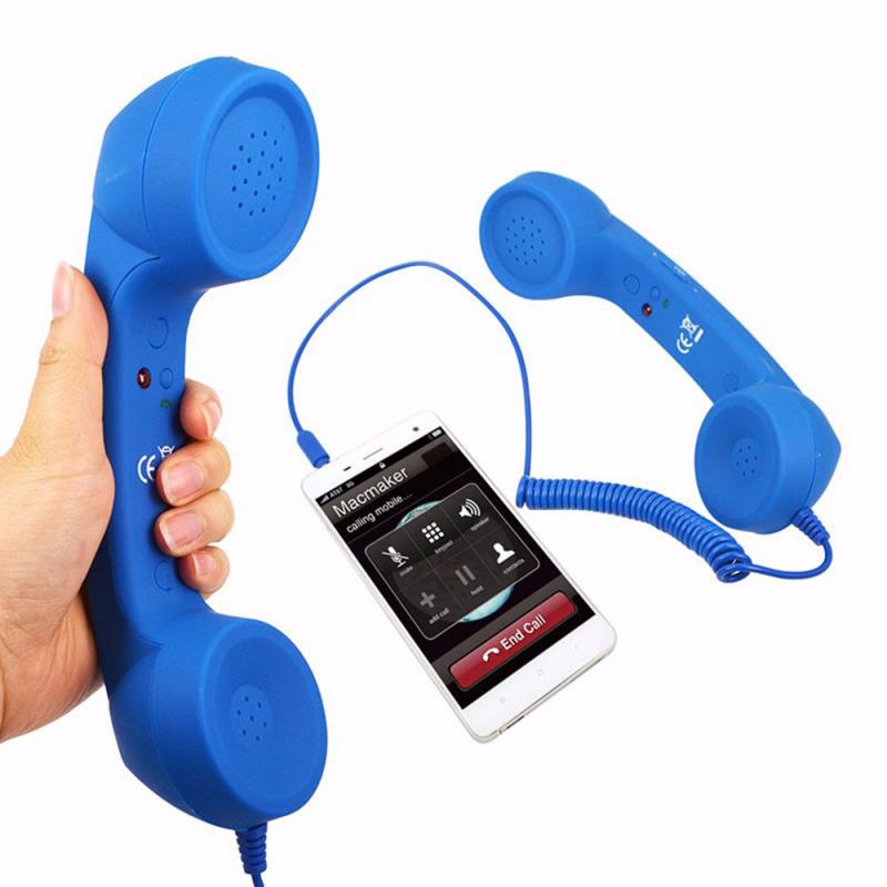 Klassieke Retro 3.5 Mm Comfort Telefoon Handset Mini Mic Speaker Telefoontje Ontvanger Voor Iphone Samsung Huawei TXTB1