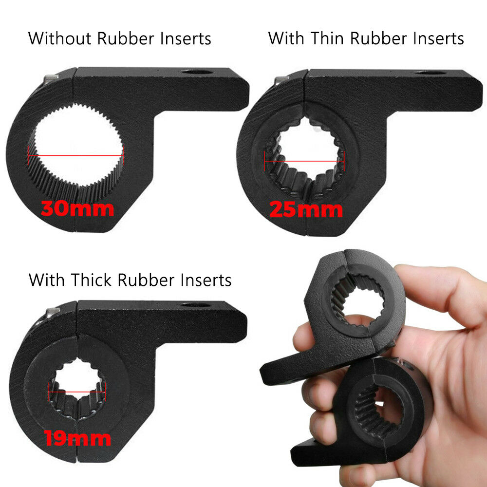 Universele 2x 19Mm/25Mm/30Mm Bullbar Pijp Beugel Klemmen Led Verlichting Bar 2 inserts Tool Klem Houder