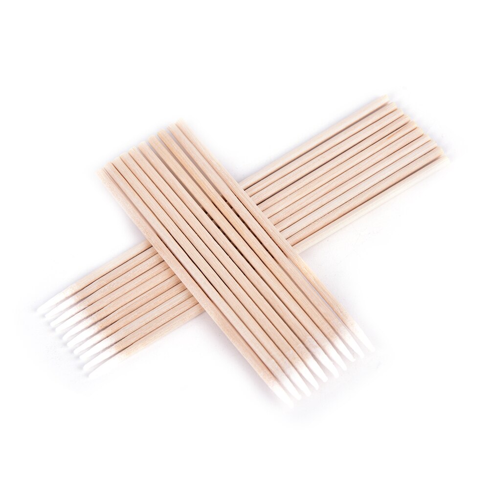 Wattenstaafje Gezondheid Make-Up Cosmetica Oor Schoon Wattenstaafje Stick Knoppen Tip Voor Medische 7.5Cm/10Cm Hout katoen Hoofd Wattenstaafje 100Pcs