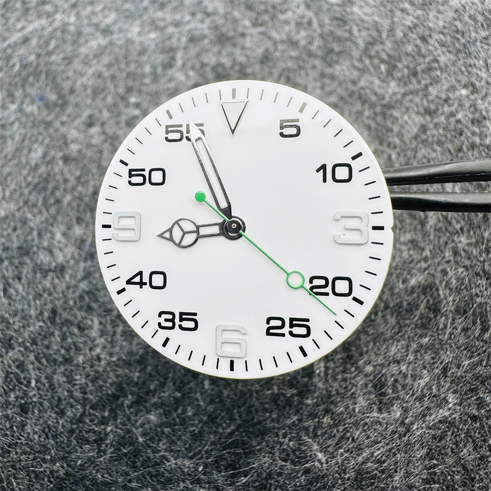 Esfera de reloj Digital de 29MM con manecillas, accesorios de reloj luminosos verdes, esferas de reloj para movimiento 8215 8200 8205 821A 2813: Café