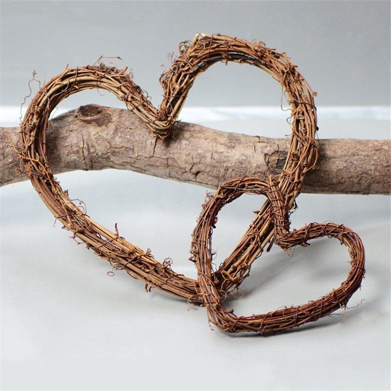 Kerst Bruiloft Rotan Diy Ambachtelijke Projecten Natuurlijke Takje Grapevine Hartvormige Krans Opknoping Rotan Feestelijke Raam Deur Decor