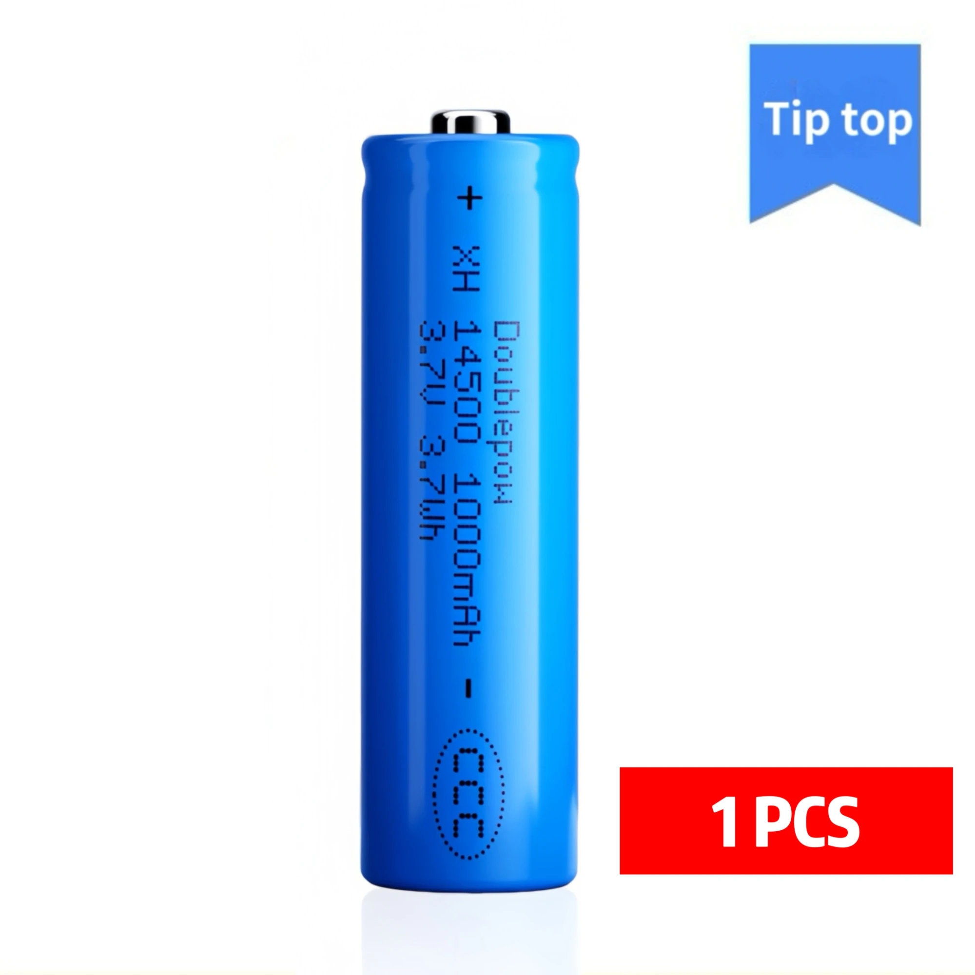 Batería 14500, 3,7 V, 1000mAh, cargador recargable de litio para afeitadora, altavoz, dron, aspiradora, micrófono, reloj inteligente, Sensor de juguete: Naranja