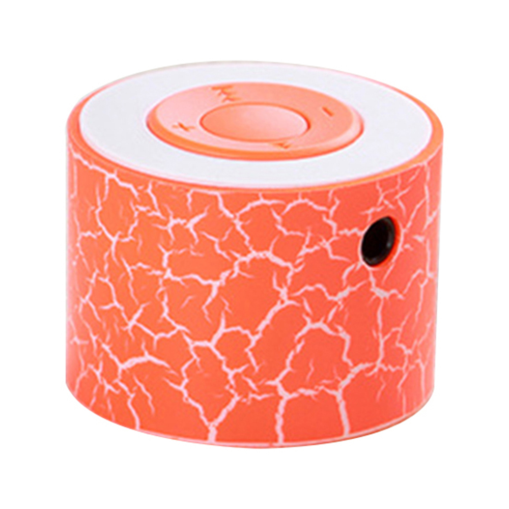 Mini MP3 Player Cool Crack Pattern Rechargeable Support TF Card Music Player Speaker Children: Orange