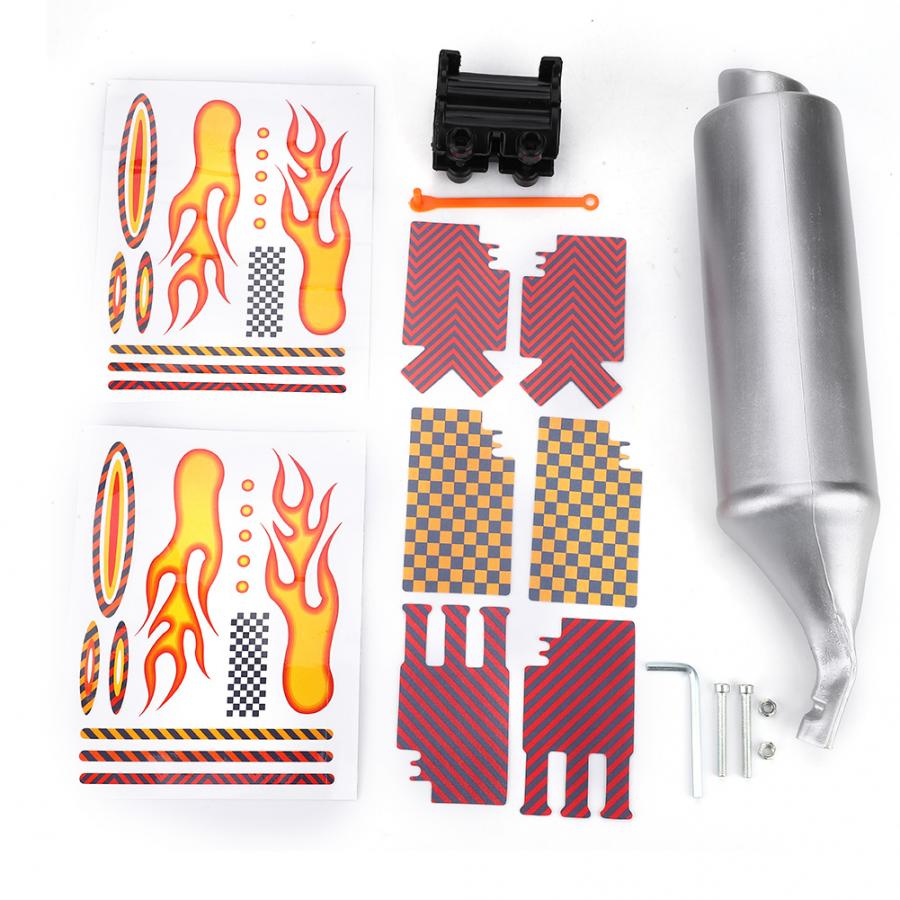 Bike Turbo Pipe Exhaust System Sound Motorcycle Megaphone Bike Installation Spoke Turbo Exhaust Pipe Bicycle parts