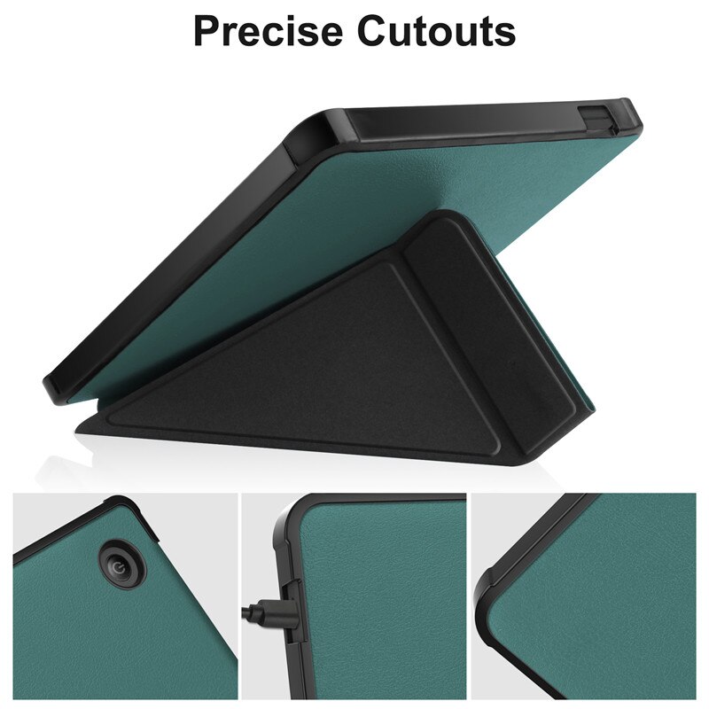 For KOBO Libra 2 Case Cover Fold PU Leather Soft TPU Back Stand Shookproof Cover For Funda Kobo Libra 2 E-reader Smart Case