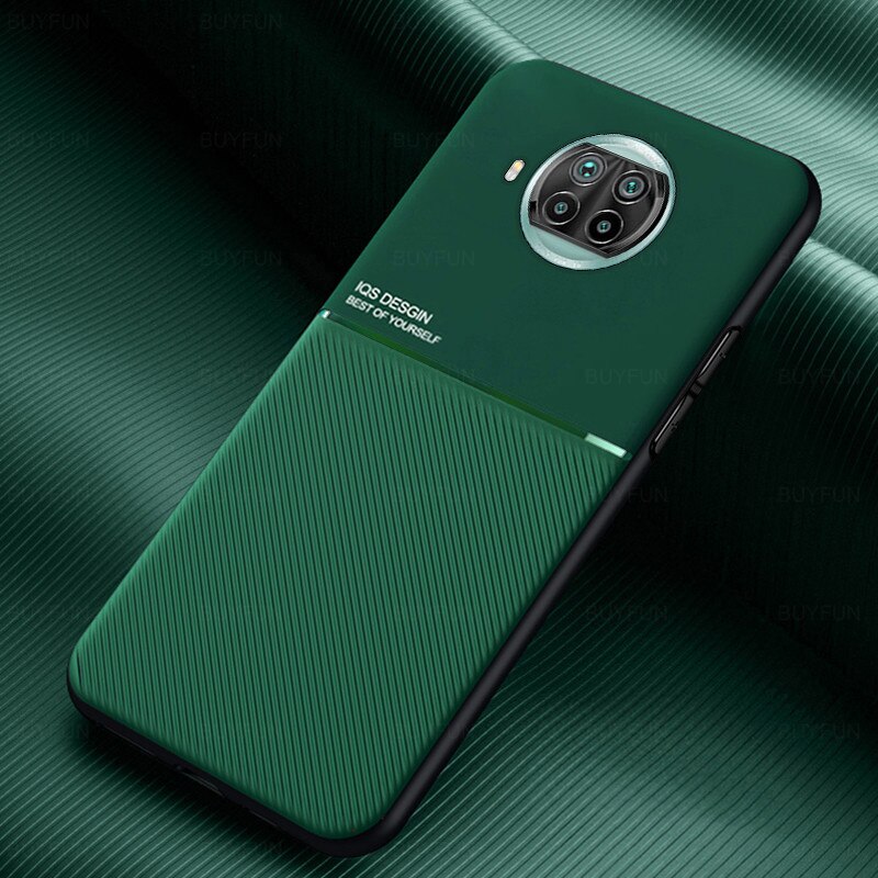 Funda protectora de silicona mate con textura de cuero para xiaomi mi10t lite, carcasa a prueba de golpes para xiaomi mi 10t lite 10tlite t10 light 5g: baodan888 / green