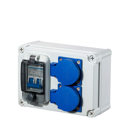 Household Outdoor Water-proof 220V 16A Multi-Function Socket Box Wall Mount Electric Car Charging Sockets Box with CHINT Breaker: Yellow / Male Insert