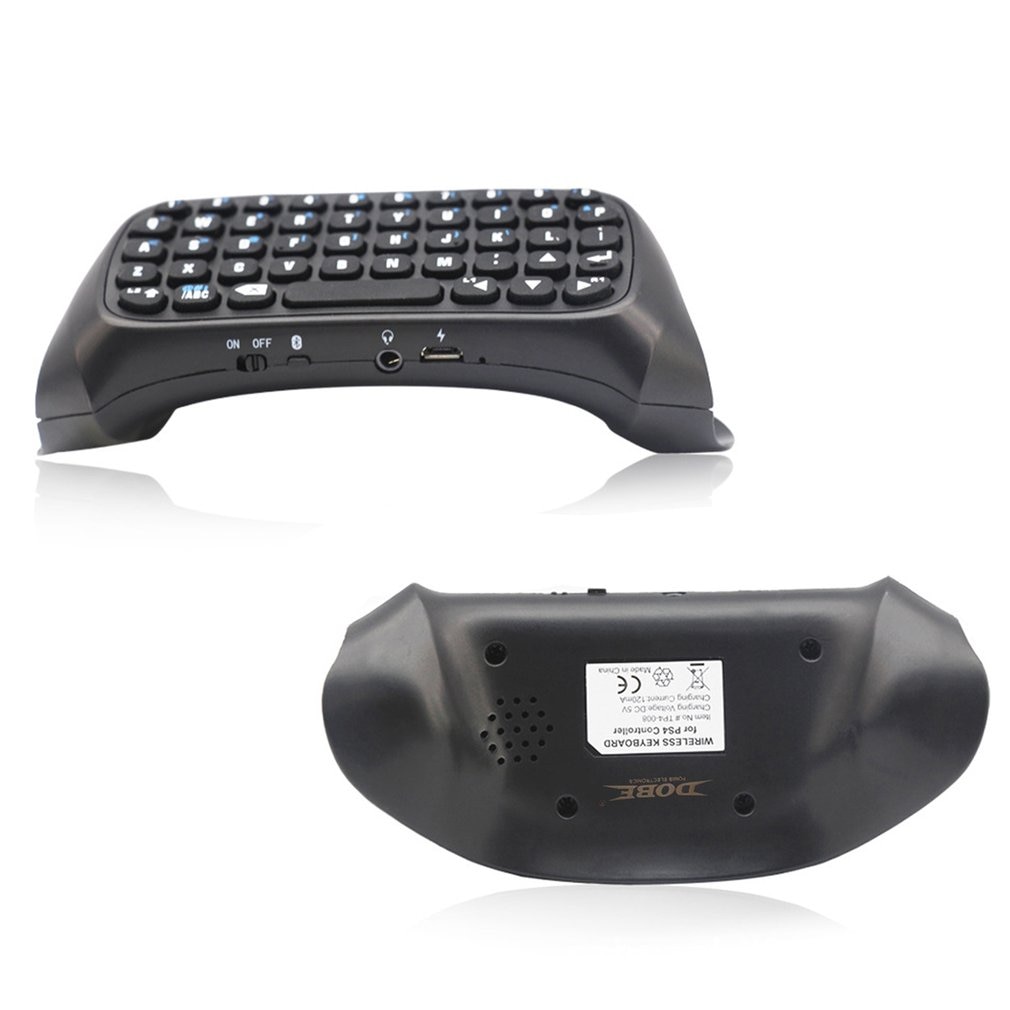 Mini Draadloze Toetsenbord, Met Touchpad Muis, Voor PS4, Backlit Handvat, Bluetooth Oplaadbare Toetsenbord, Chatpad Adapter