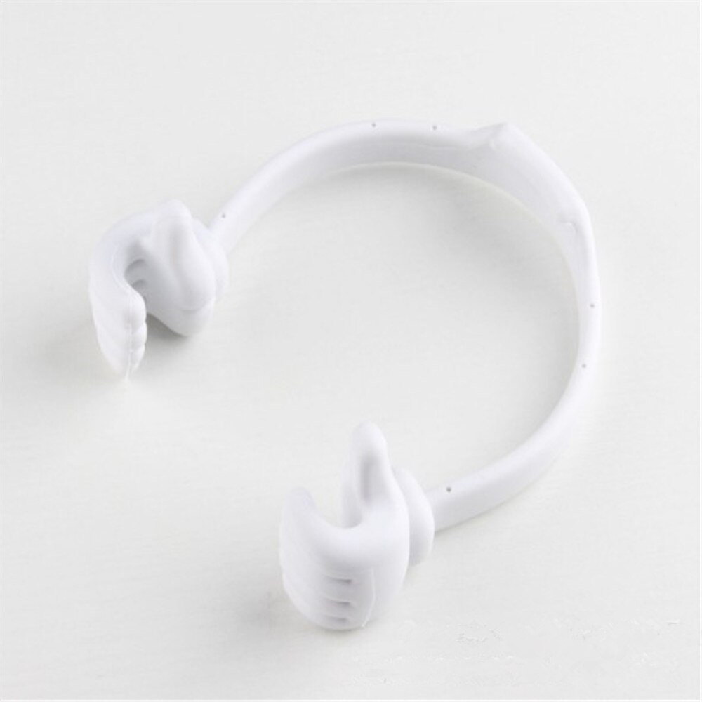 Tabletstandaard kleurrijke verstelbare duimstandaard auto desktop houder houder voor telefoon pad tablet pc: Wit