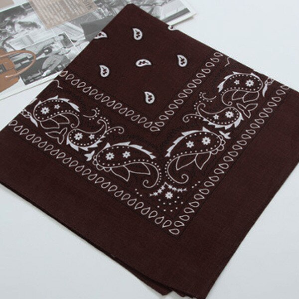 Unisex Hip Hop Black Bandana Headwear Hair Band Neck Scarf Wrist Wraps Square Scarves Print Handkerchief Square Bandana: A-17
