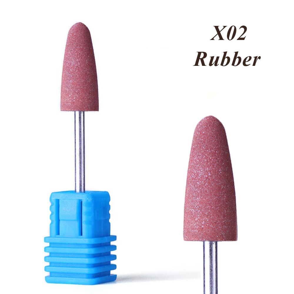 1 Pc Frezen Nail Boor Rubber Siliconen Keramische Polijsten Bestanden Gereedschap Voor Elektrische Manicure Pedicure Machine LA065-1: X02