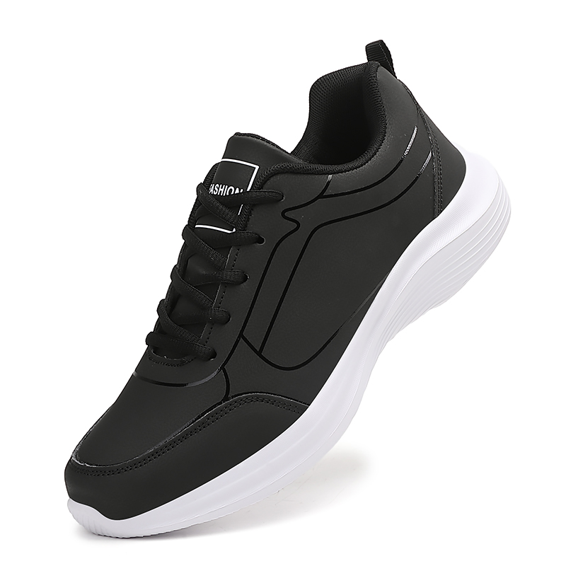 New men's pu sneakers, men's casual shoes, outdoor jogging training shoes, high-quality comfortable men's shoes, size e 48: Blue / 45
