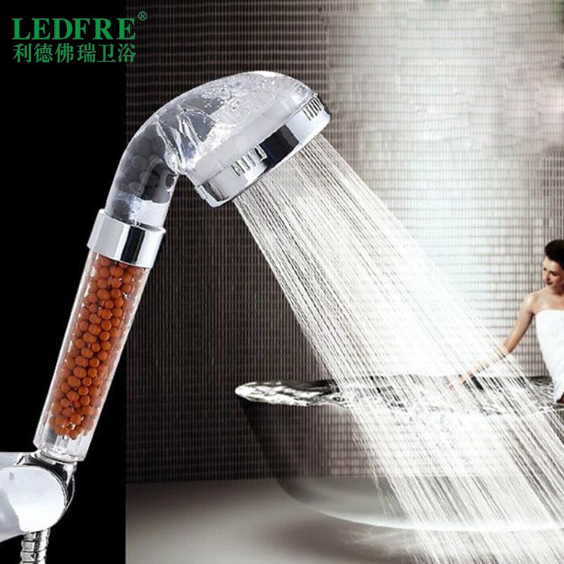 Ledfre Spa Negatieve Ionen Gezondheid Douche Waterbesparing Douche Regenval Hoofden Sproeier Filter Transparant Hand Douchekop LF86010