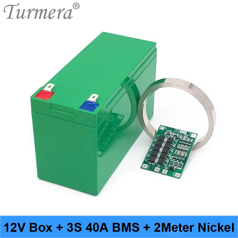 Turmera 12V Batterij Doos Li-Ion Batterij Storage Case 3X7 Beugel Voor 12V 24V Ononderbroken Power supply En E-Bike Batterij Gebruik: Green-BMS-Nickel