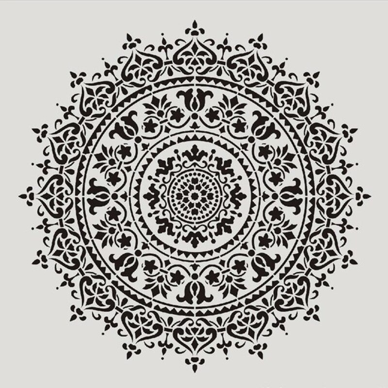 30*30cm Size DIY Craft Mandala Stencils for Painting on Wood,Fabric,Walls Art Scrapbooking Stamping Album Embossing Paper Cards: 30x30cm-A