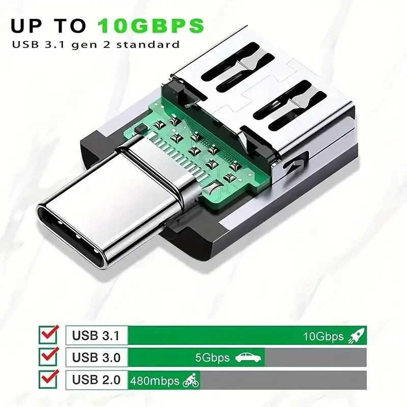Adapter LED USB 3.0 na USB typu C OTG na USB typu C USB-A na złącze żeńskie Micro USB typu C do adapterów Samsung Xiaomi POCO