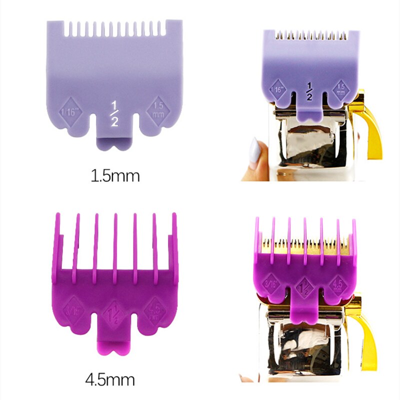 2/8Pcs Hair Clipper Cutting Guide Comb Guards Limit Comb Tools Kit 46x38mm Cutting Head for WAHL 1.5/3/4.5/6/10/13/19/25mm G0704: 1.5MM 4.5MM