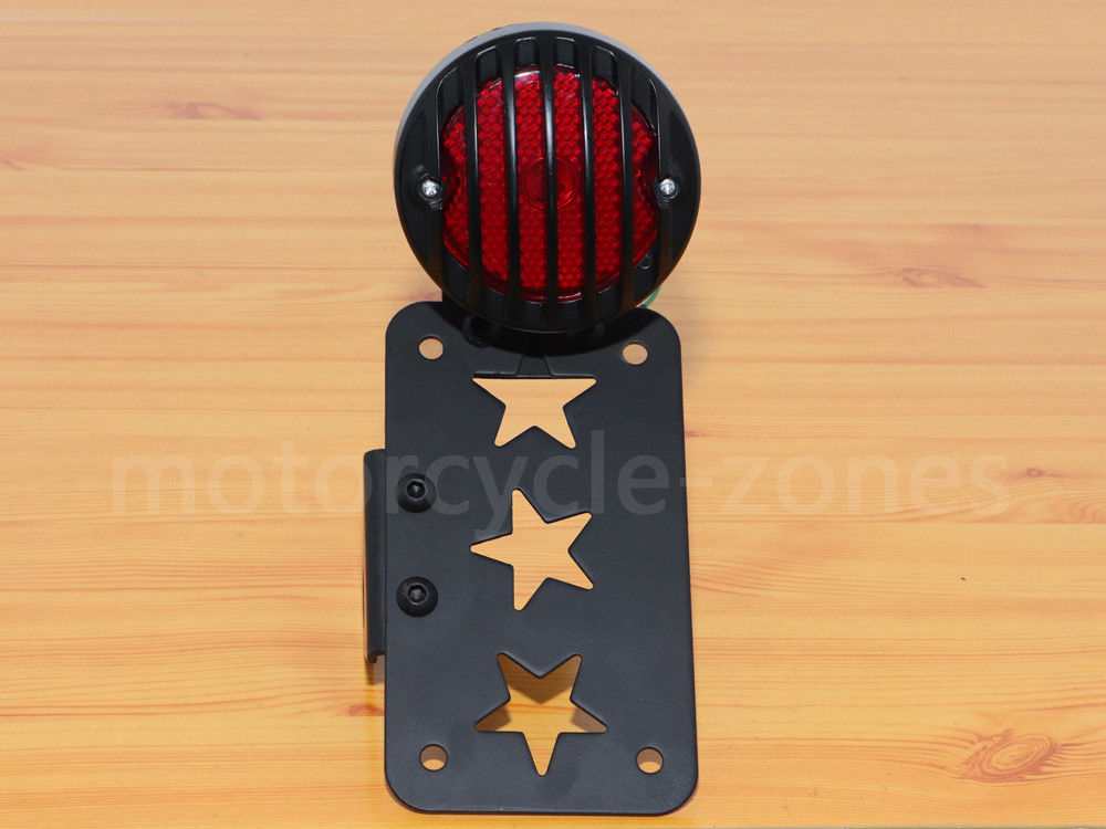 Black Motorcycle Led-achterlicht Remlicht Side Mount Kenteken Beugel Voor Harley Bobber Chopper