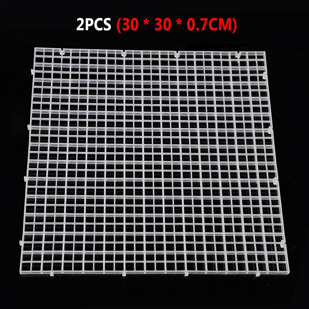 2Pcs Grind Grid Isolatie Boord Aquarium Separator Gratis Cut Aquarium Divider Filtratie Netto Schoonmaken Tool Vervangende Onderdelen