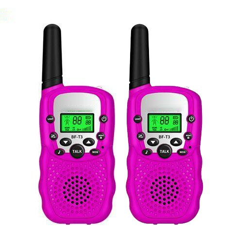 RT388 Walkie Talkie Kids Walkie-Talkies 2 Stuks Mini Twee-Weg Radio Station Pmr Kinderen /Familie gebruik/Camping 100-800M: Rose red pair