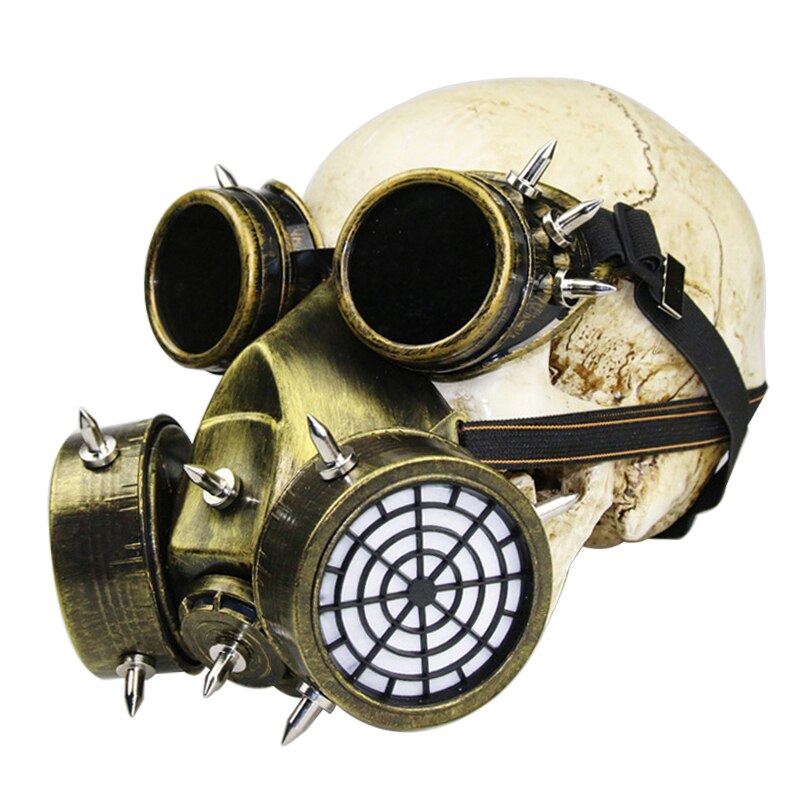 Mens Met Een Gasmasker Dat Hazmat Kostuum, Het Houden Draagt Stock Foto