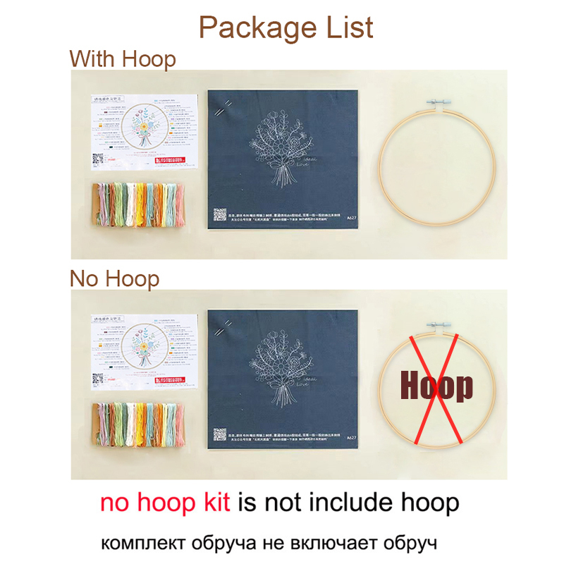 Beautiful Peacock Embroidery Kit DIY Simple English for Women to Learn Handicrafts Home Decoration
