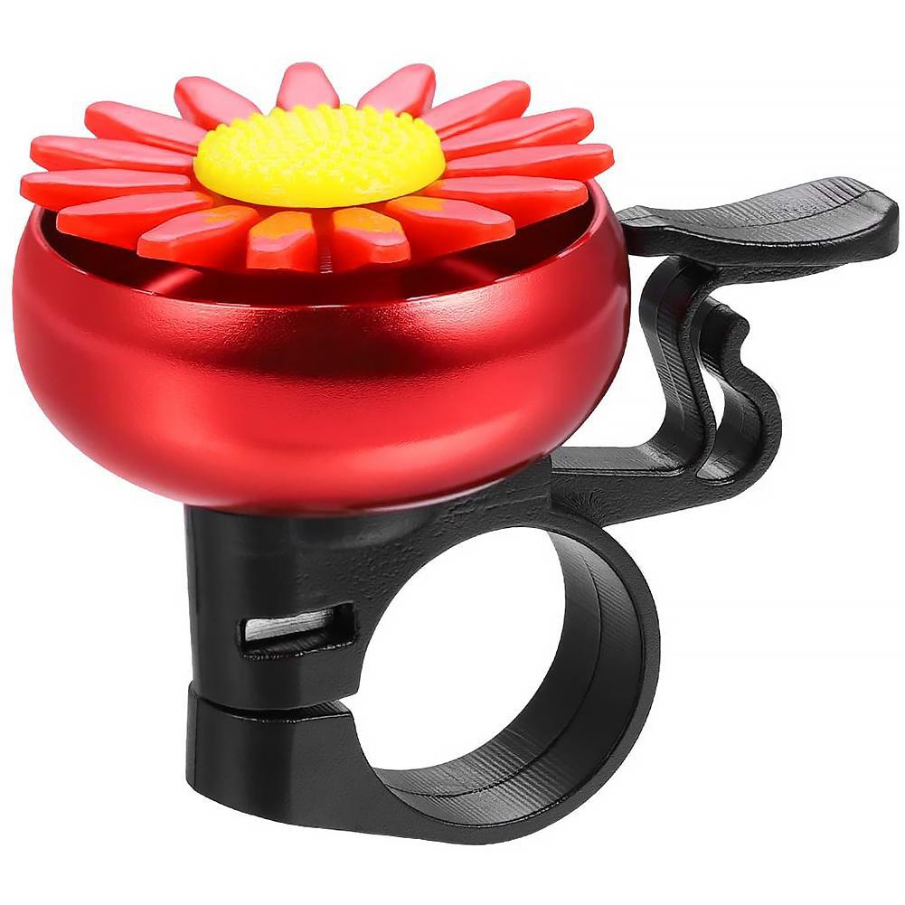 Multi-color Kids Funny Fietsbel Daisy Zonnebloem Hoorns Fiets Kinderen Meisjes Fietsen Ring Alarm Voor Stuur Legering Plastics: red