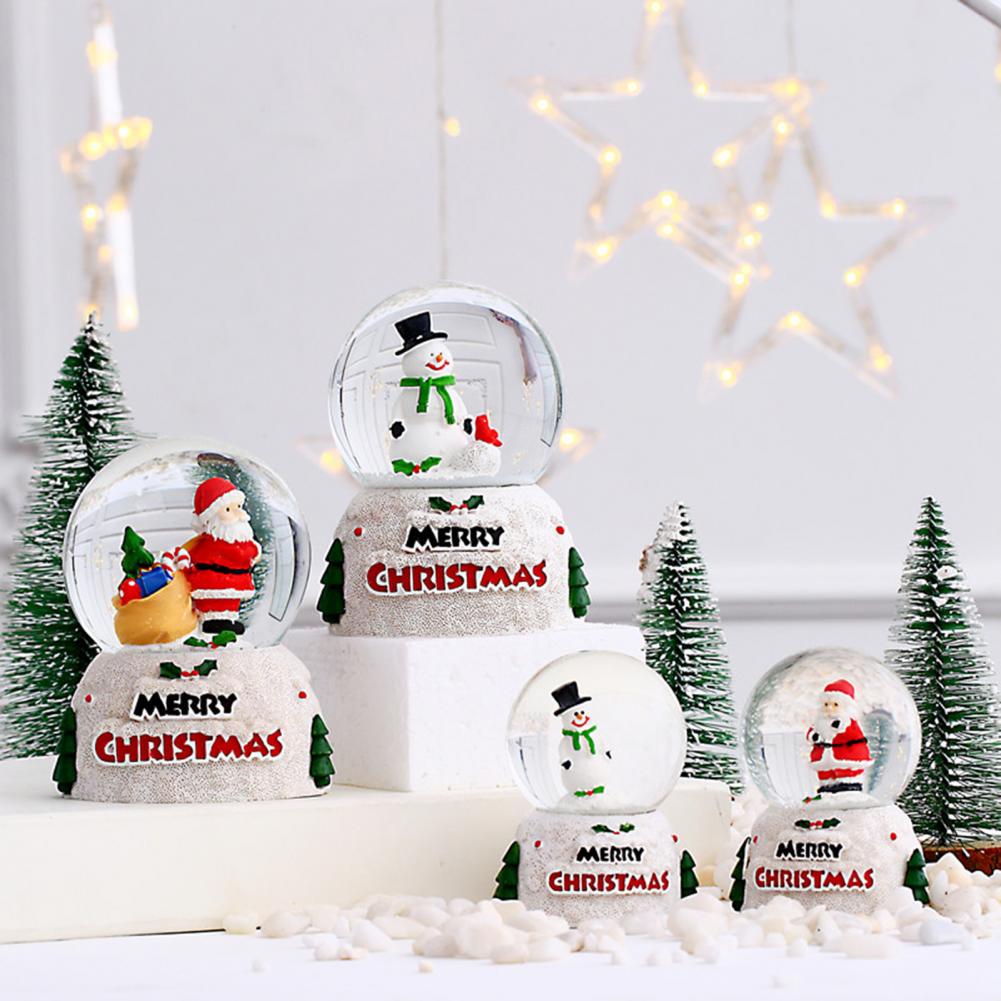 Glass Snow Globe Display Snow Globe Mini Multi-purpose Eco-friendly Snowman Statue Glass Snow Globe