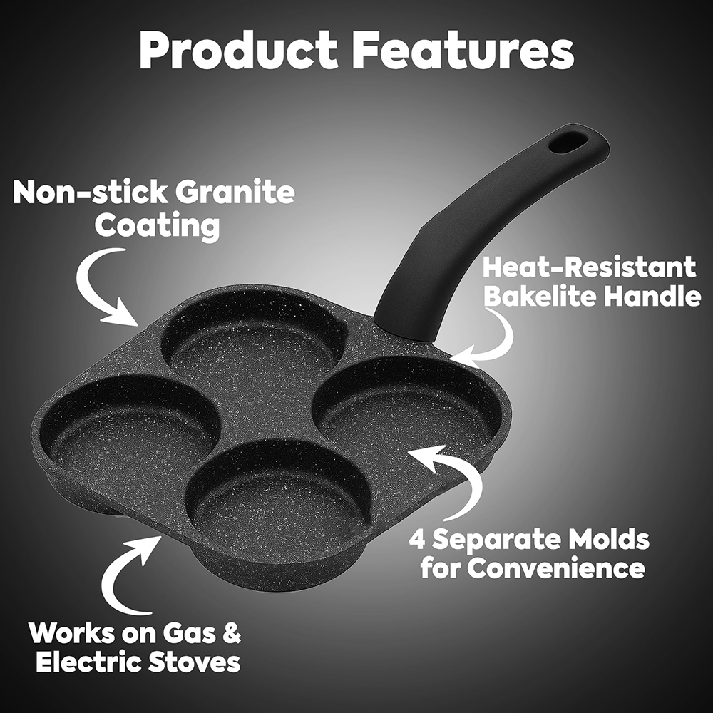 Egg Frying Pan Nonstick Pancake Pans 4-Cups Cookware Pancake Pan Egg Pan Suitable for Gas Stove Induction Cooker