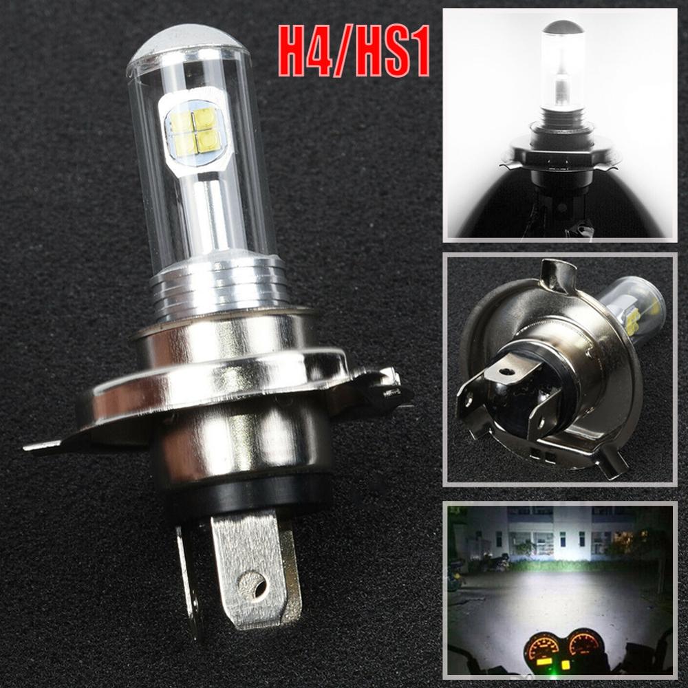 2pcs H4 / HS1 12V 40W 8-LED COB 6500K 4000LM White Motorcycle Hi/Lo Beam Headlight Lamp Bulb Quick CSSV