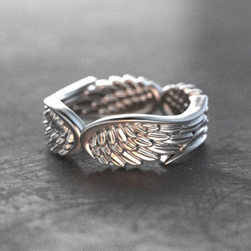 Charm Vrouwen Vleugels Ringen Metal Silver Kleur Romantisch Meisje Pterodactyl Ring Voor Partij Dames Mode Mannen Sieraden
